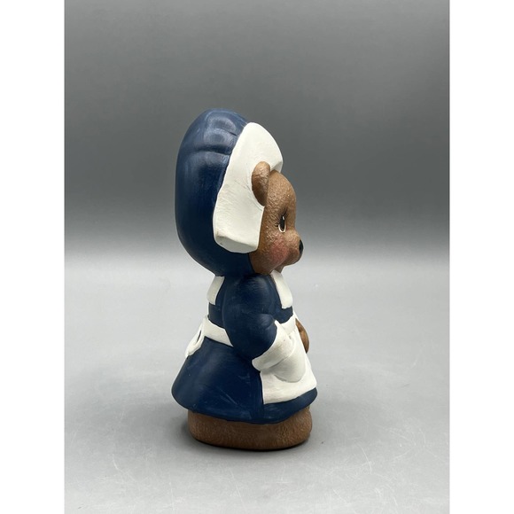 Ceramic Pilgrim Bear Thanksgiving Harvest Decor Figurines Fall Decor - Picture 7 of 9